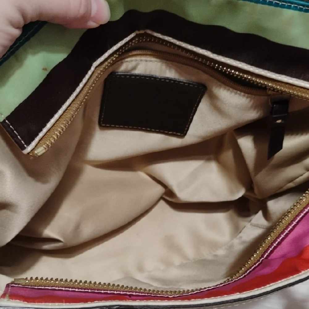 SALE! Coach (TOTE ONLY) Vintage Legacy Multicolor Striped Tote W Hangtags - Picture 9 of 11